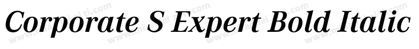 Corporate S Expert Bold Italic OsF字体转换